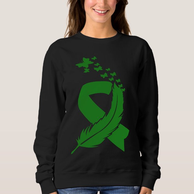 Sweatshirt Butterfly Feather Ribbon Cerebral Palsy Mental Hea (Devant)