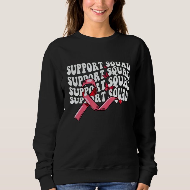 Sweatshirt Butterfly Groovy Support Squad Sickle Cell Awarene (Devant)