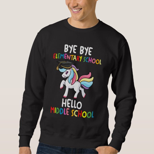 Sweatshirt Bye Bye Elémentaire School Middle Graduated Middle (Devant)