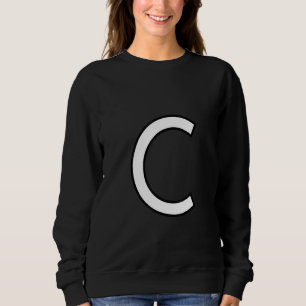 Sweatshirt C Alphabet lettre majuscule majuscule numéro majus