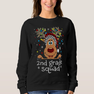 Sweatshirt C de 2e année à carreaux de renne Chapeau de Père 