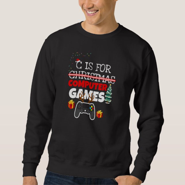 Sweatshirt C est pour les hommes de Noël pour les garçons de  (Devant)