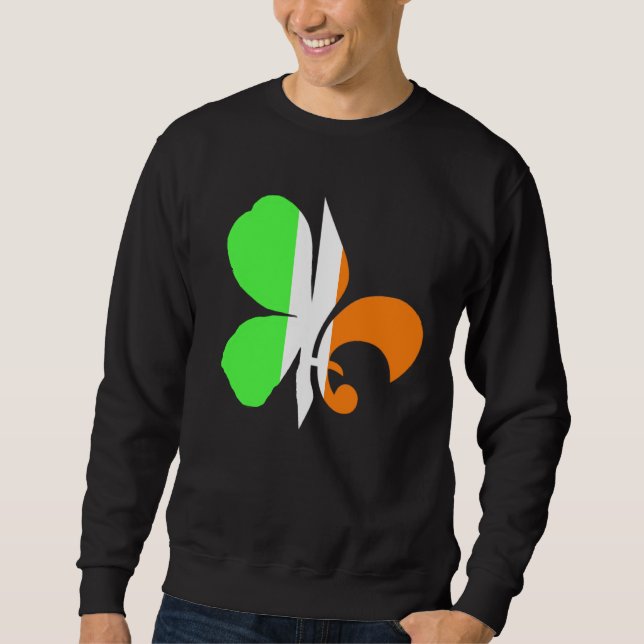 Sweatshirt C Fleur Louisiana Irish Cajun New Orleans St Patri (Devant)