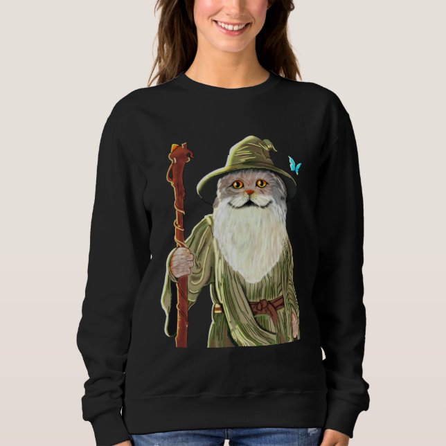 Sweatshirt Ca Catdalf Cat  Lord Of The Cats Women Men (Devant)