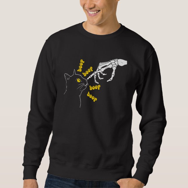 Sweatshirt Ca for Men Women Halloween Cat Mom Cat Dad (Devant)