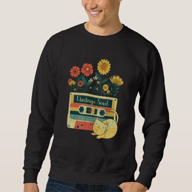 Sweatshirt Ca for woman Retro Soul Flowers Wildflower 1 (Devant)