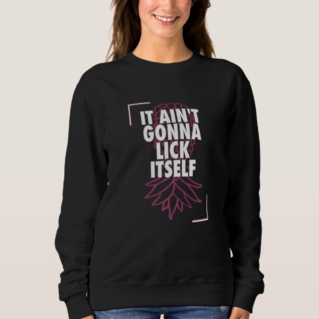 Sweatshirt Ça ne va pas se lécher tout seul Pineapple Swinger (Devant)
