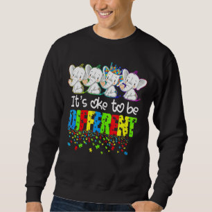 Sweatshirt Ça va être différent Puzzle Elephant Autism Awa