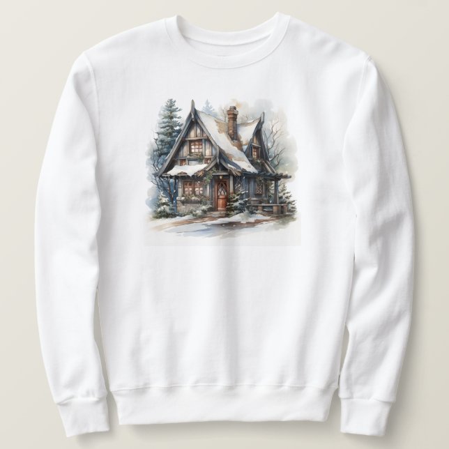 Sweatshirt Cabine de Noël (Design devant)