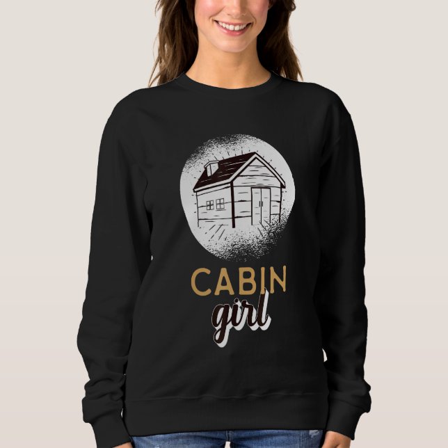 Sweatshirt Cabine fille Journal Cabine passionné Camping Love (Devant)