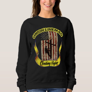 Sweatshirt Câbleur Monteur de Ligne Électrique Truc Poteau Él