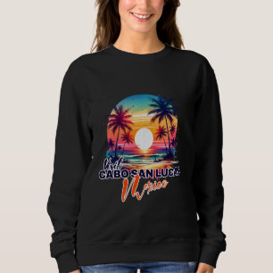 Sweatshirt Cabo San Lucas Mexique Sunset Beach Palm Tree Souv