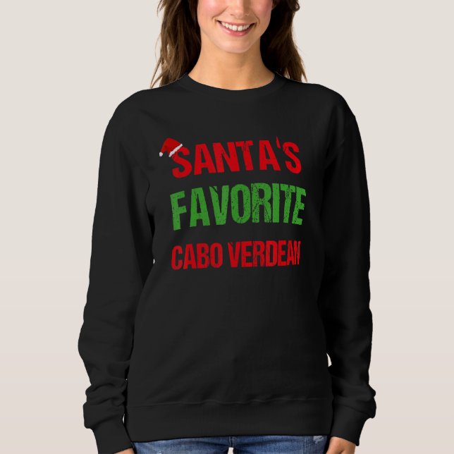 Sweatshirt Cabo Verdean Funny Cabo Verde Pyjama Noël (Devant)