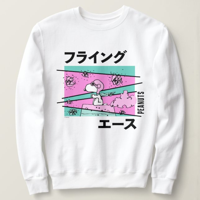 Sweatshirt cacahuètes | Ace volante rose (Design devant)