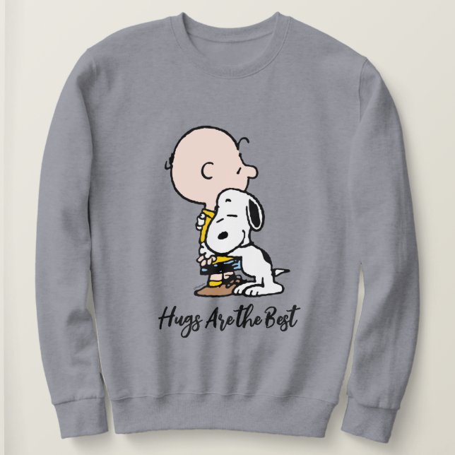 Sweatshirt cacahuètes | Charlie Brown & Snoopy Hug (Design devant)