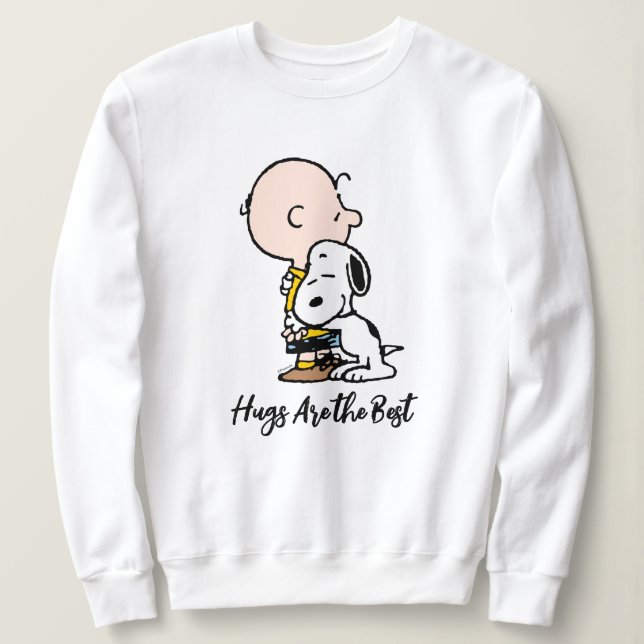 Sweatshirt cacahuètes | Charlie Brown & Snoopy Hug (Design devant)