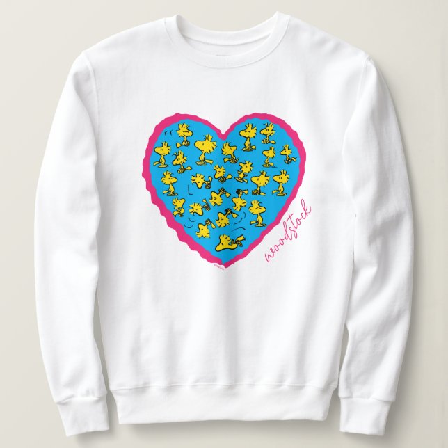Sweatshirt cacahuètes | Coeur bleu Woodstock (Design devant)