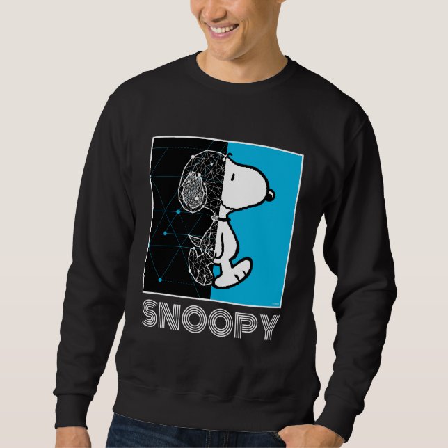 Sweatshirt cacahuètes | Conception géométrique Snoopy (Devant)