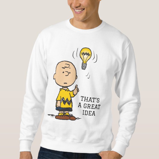 Sweatshirt cacahuètes | L'idée de l'ampoule de Charlie Brown (Devant)