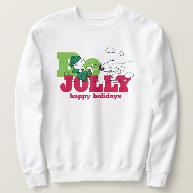 Sweatshirt cacahuètes | Linus & Snoopy Be Jolly (Design devant)