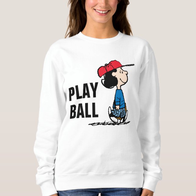 Sweatshirt cacahuètes | Lucy Jouant au baseball (Devant)