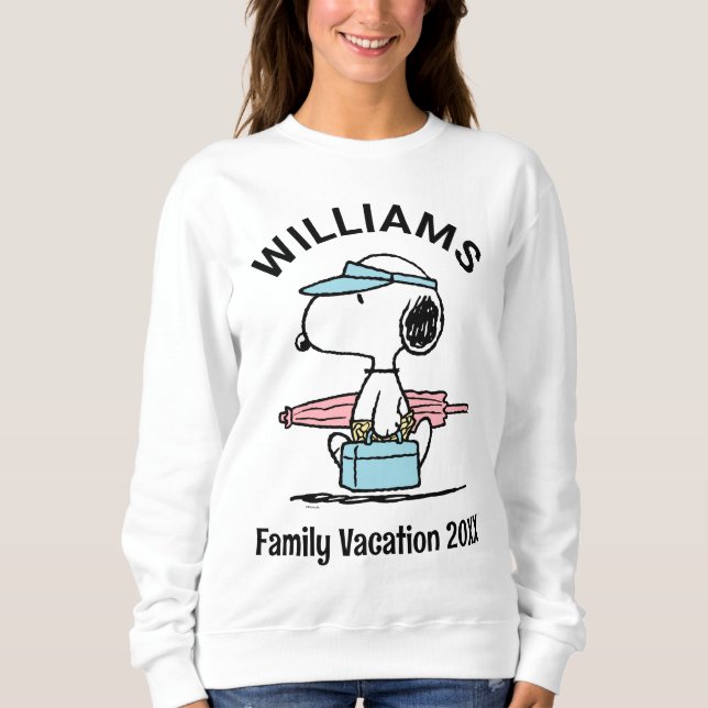 Sweatshirt cacahuètes | Snoopy Beach Walk Vacances en famille (Devant)