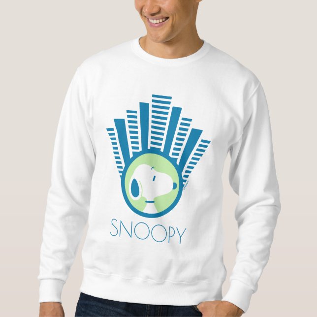 Sweatshirt cacahuètes | Snoopy Blue Deco Dreams (Devant)
