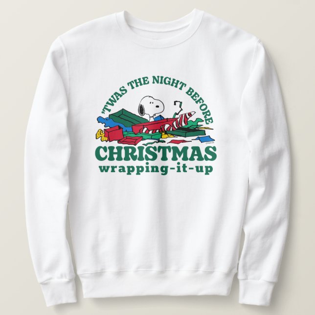 Sweatshirt cacahuètes | Snoopy 'C'était la nuit avant Noël (Design devant)