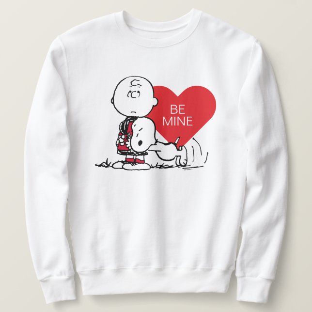 Sweatshirt cacahuètes | Snoopy & Charlie Brown Valentine (Design devant)