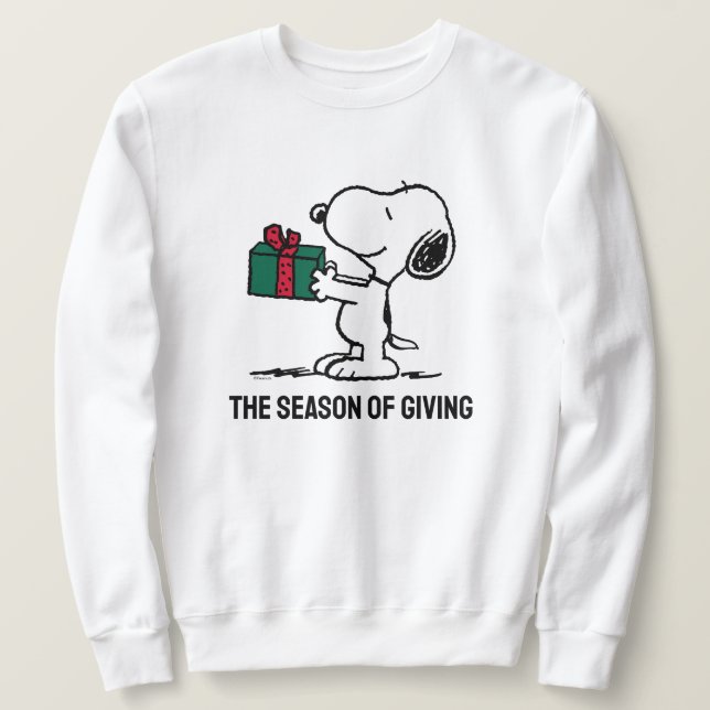 Sweatshirt cacahuètes | Snoopy Christmas Gift Giver (Design devant)