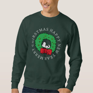 Sweatshirt cacahuètes Snoopy Christmas Wreath