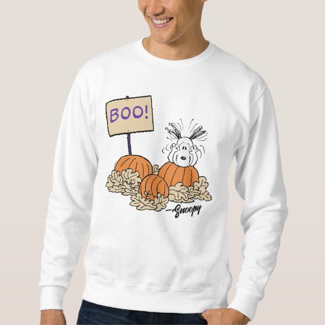 Sweatshirt cacahuètes | Snoopy Citrouille Patch Boo! (Devant)