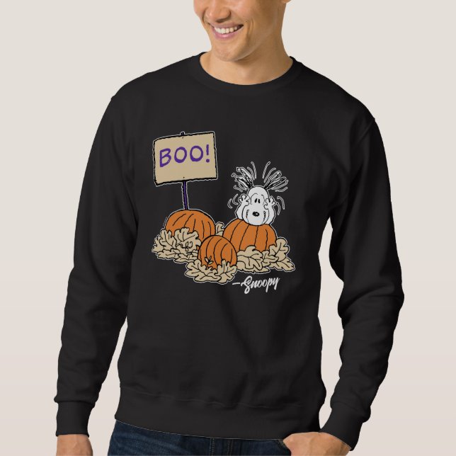 Sweatshirt cacahuètes | Snoopy Citrouille Patch Boo! (Devant)