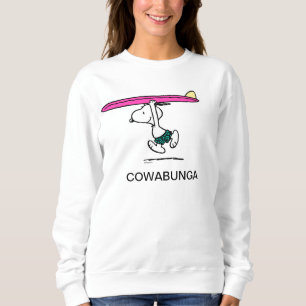 Sweatshirt cacahuètes   Snoopy Courir sur le Surf