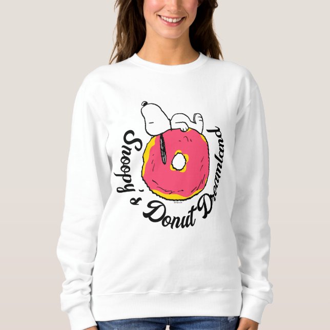 Sweatshirt cacahuètes | Snoopy Donut rose (Devant)