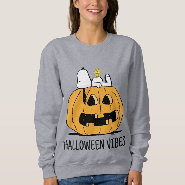 Sweatshirt cacahuètes | Snoopy et Woodstock Jack-O-Lantern (Devant)