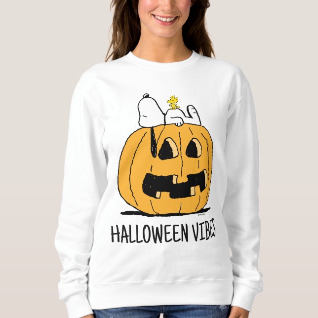 Sweatshirt cacahuètes | Snoopy et Woodstock Jack-O-Lantern (Devant)