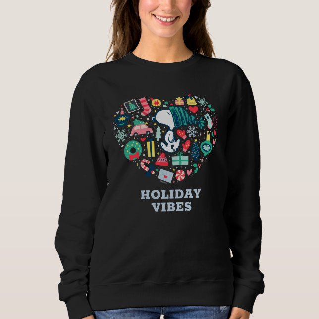 Sweatshirt cacahuètes | Snoopy Holiday Happiness Heart (Devant)