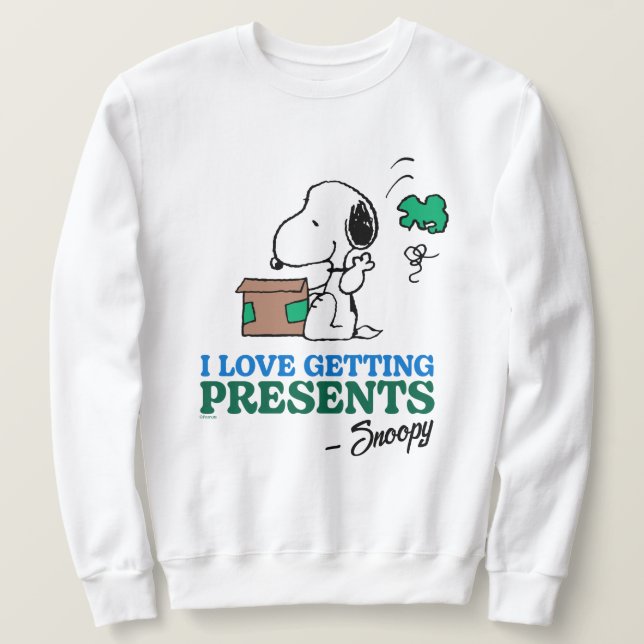 Sweatshirt cacahuètes | Snoopy I Love Obtenir des présentatio (Design devant)