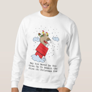 Sweatshirt cacahuètes Snoopy l'As Volant à Noël