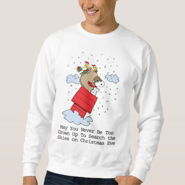 Sweatshirt cacahuètes | Snoopy l'As Volant à Noël (Devant)