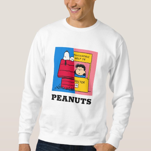 Sweatshirt cacahuètes | Snoopy & Lucy Half & Half (Devant)