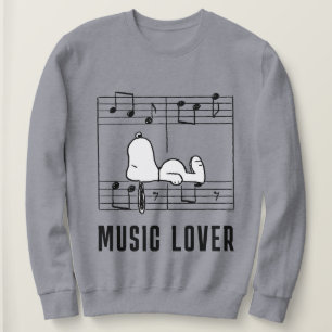 Sweatshirt cacahuètes Snoopy Musical Notes