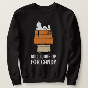 Sweatshirt cacahuètes Snoopy Se Réveillera Pour Les Bonbons