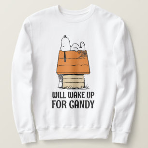 Sweatshirt cacahuètes Snoopy Se Réveillera Pour Les Bonbons
