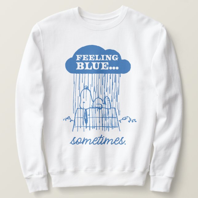 Sweatshirt cacahuètes | Snoopy Sentiment Bleu Est OK Aussi (Design devant)