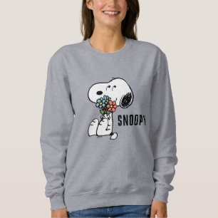 Sweatshirt cacahuètes Snoopy Stop & Smell the Flowers