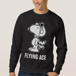 Sweatshirt cacahuètes   Snoopy the Flying Ace BW