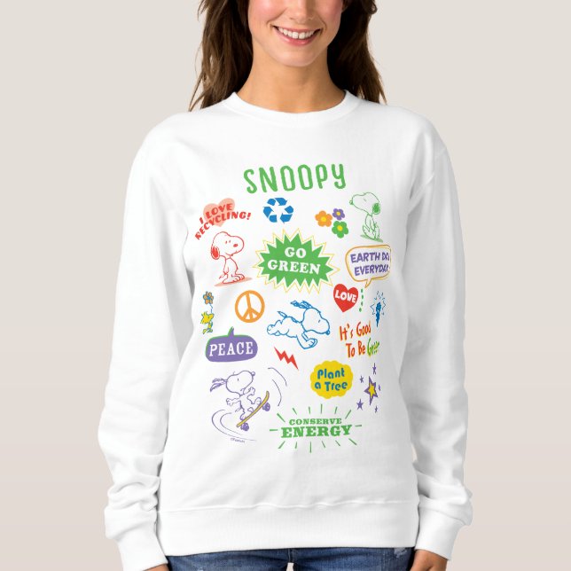 Sweatshirt cacahuètes | Snoopy Tout Pour Le Recyclage (Devant)