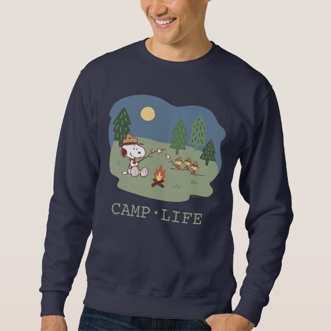 Sweatshirt cacahuètes | Snoopy & Woodstock au feu de camp (Devant)